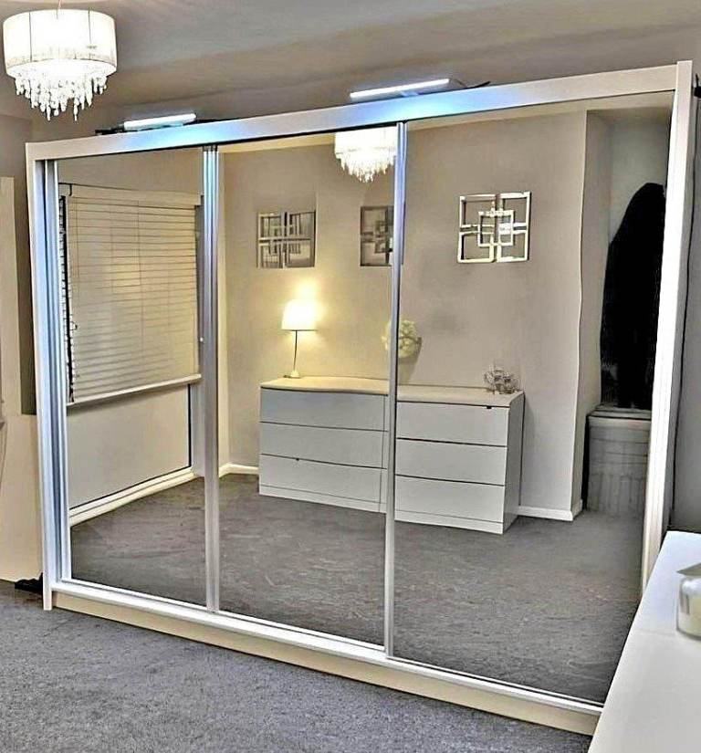 SPECIAL OFFER - BRAND NEW 2 3 DOOR GERMAN SLIDING TWO THREE DOOR WARDROBE WITH MIRRORS
