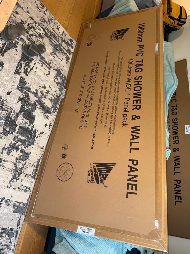 image for Atlantis waterproof PVC for showers and walls with adhesive and end trims. 