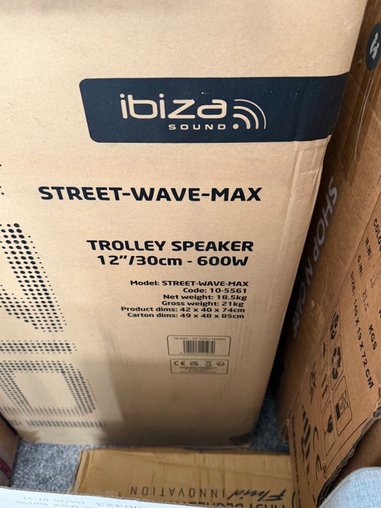 Sealed Ibiza Street Wave portable Speaker Rrp £150