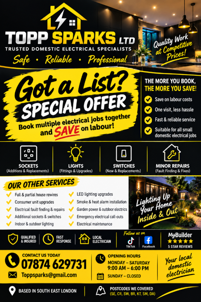 Local Domestic Electrician ⚡️