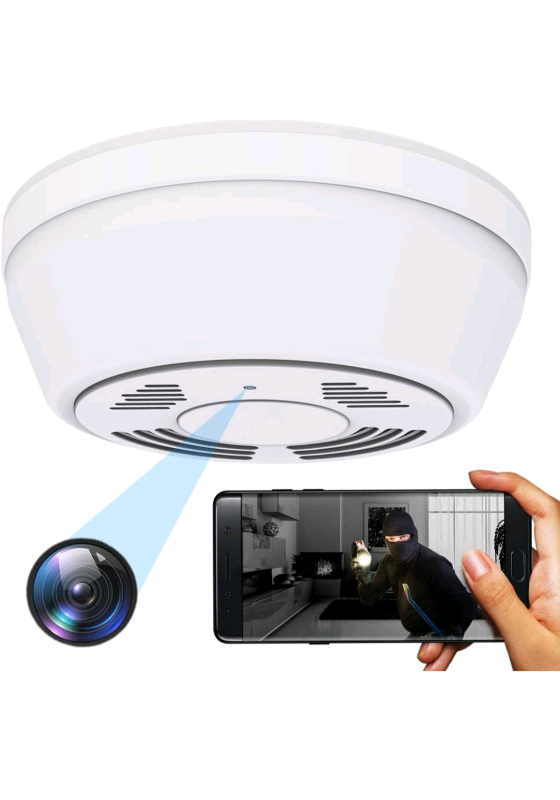 Anti theft smoke detector hidden camera wi-fi