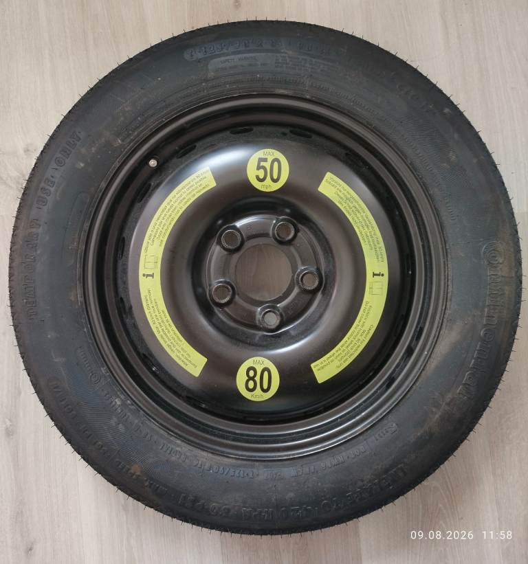 Spare wheel and tyre 125/90/R16
