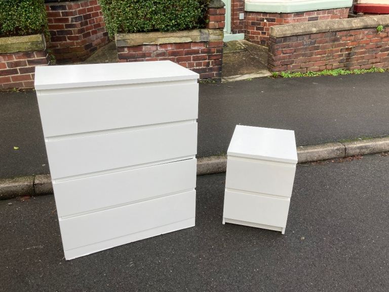 IKEA MALM Drawers Set White Chest Bedroom Furniture (4-Drawer Chest & 2-Drawer) DELIVERY AVAILABLE