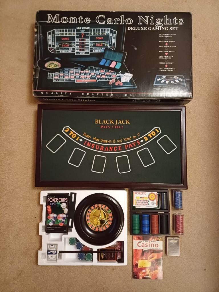 Monte Carlo Nights deluxe gaming set.