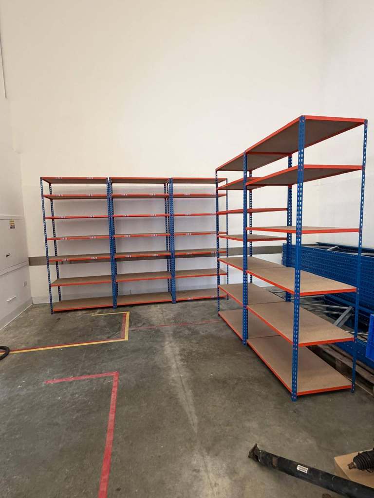 2 Units of Warehouse / Garage Shelving each 2440 / 620 / 1120 mm (H/D/W)
