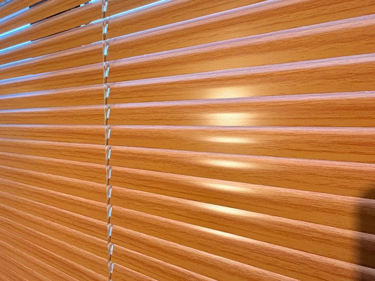 Oak finish Venetian Blinds