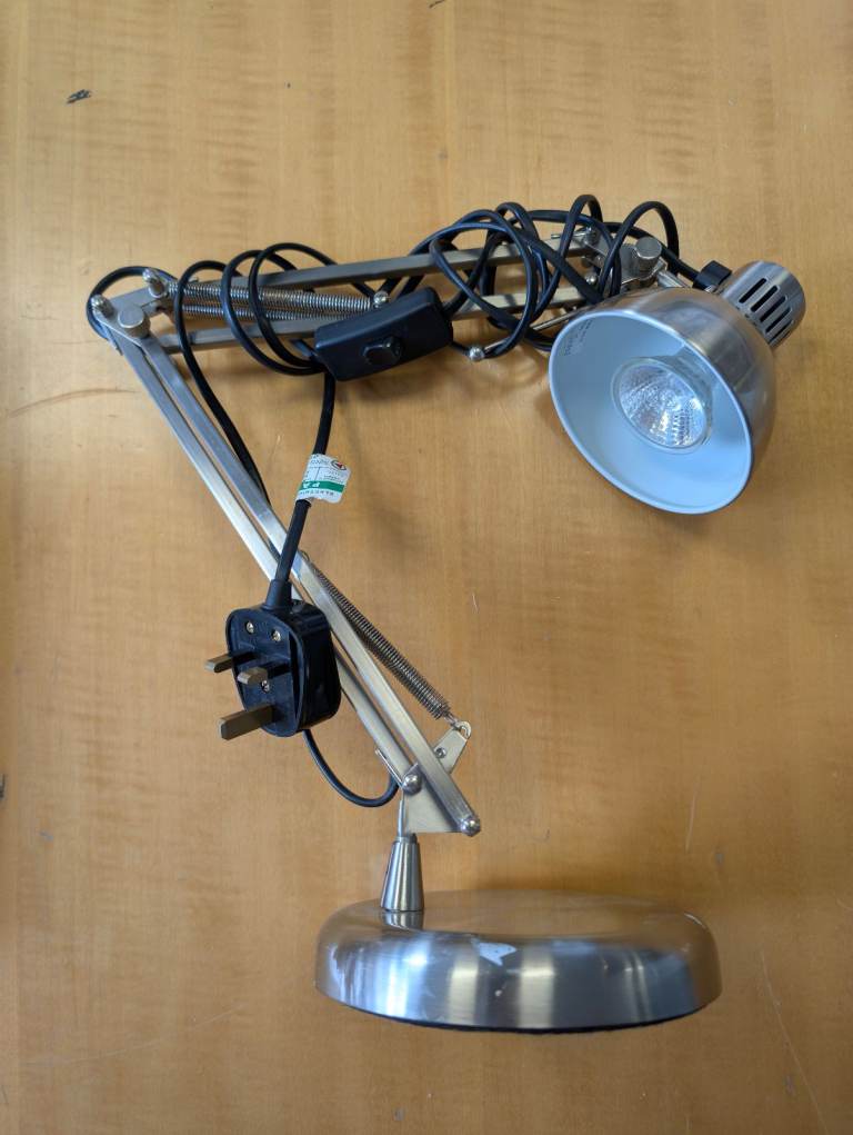 Studio Anglepoise Lamp Brushed Steel Halogen Light LLoytron L855