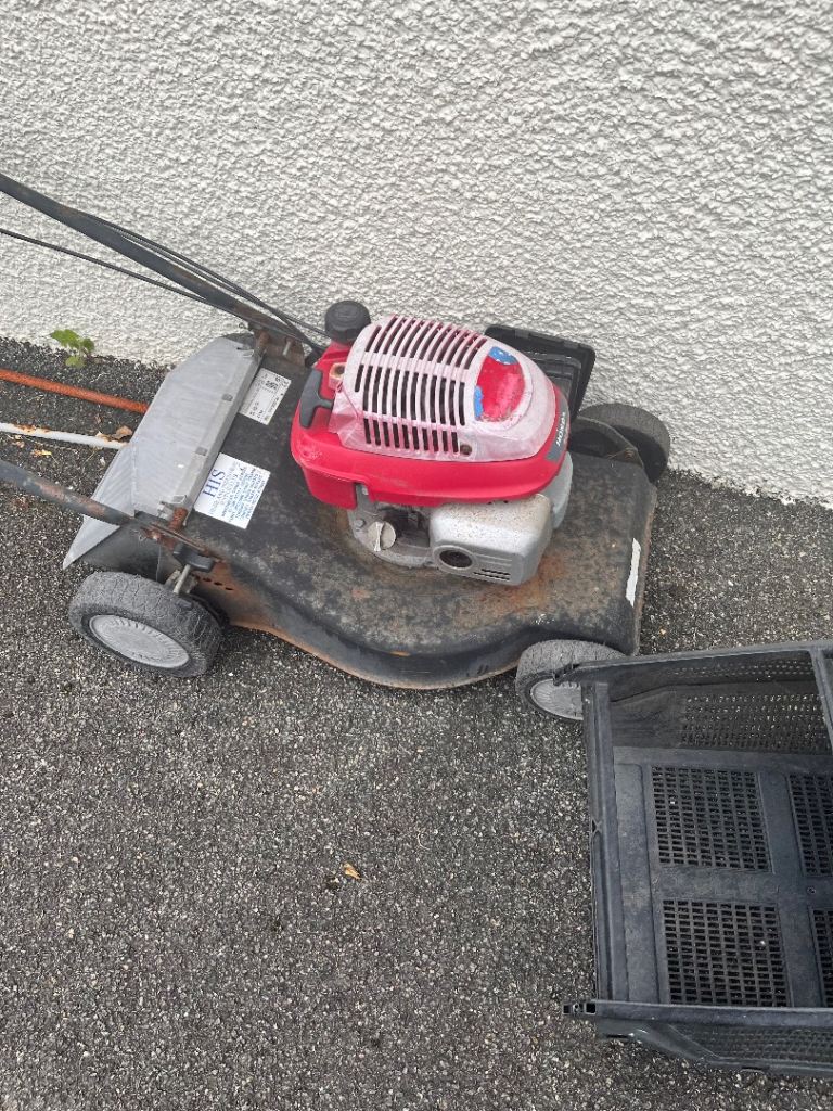 Honda Petrol Lawnmower and basket