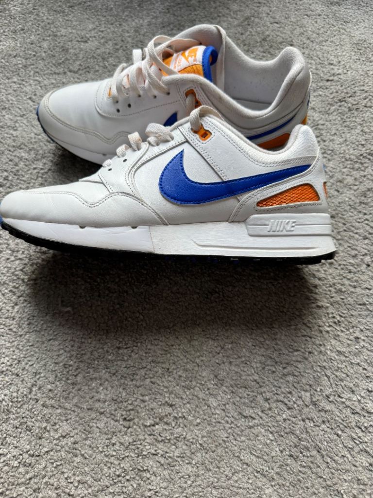 Good Condition Nike Air Pegasus 89 G Golf Shoes - White/Orange/Blue