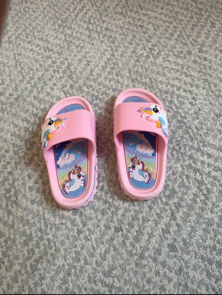 Unicorn girl slippers - Pink, New