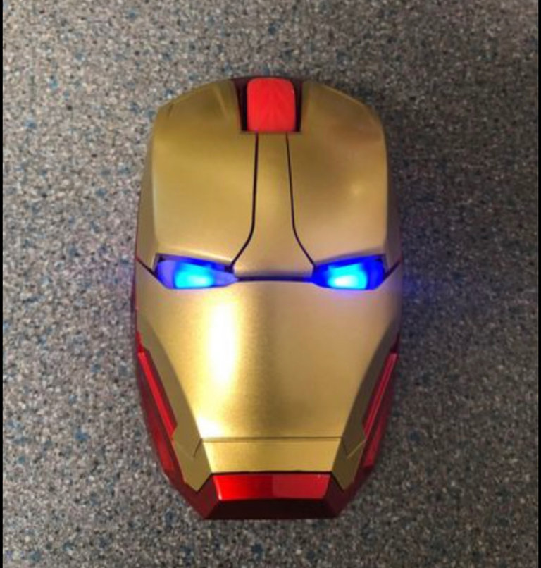 Iron Man Mouse, Ergonomic Wireless Mouse 2.4G Portable Mobile Computer Mouse