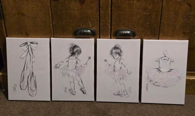 Set of 4 Next Ballerina Canvas Prints