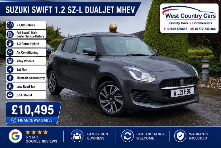 2021 Suzuki Swift 1.2 Dualjet 83 12V Hybrid SZ-L 5dr HATCHBACK Petrol Manual