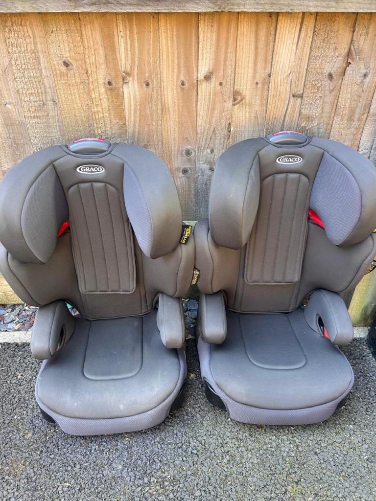 Pair of Graco Booster Car Seats – Grey, Good Condition