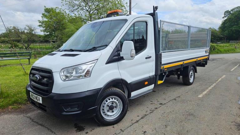 2021 Ford Transit 350 L4 CAGED DROPSIDE *TAIL LIFT* CHASSIS CAB Diesel Manual