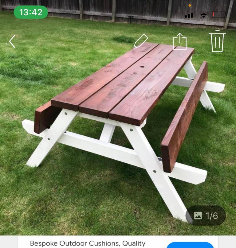 Picnic Bench, 1.5m/5ft, 4-6 Seater, Handmade, Heavy Duty Classic, Pub Style