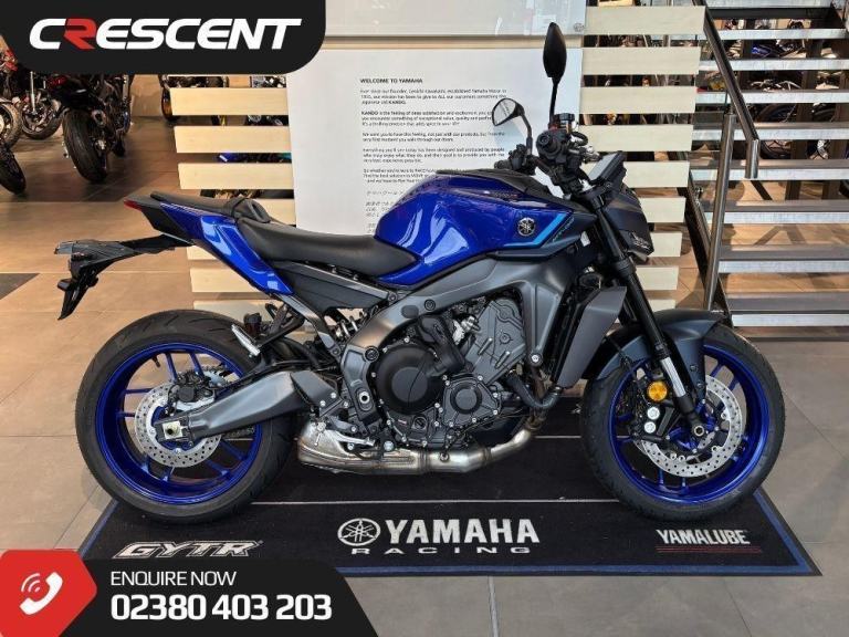 YAMAHA MT-09 Y-AMT 2024 IN ICON BLUE - IN STOCK - CRESCENT YAMAHA SOUTHAMPTON
