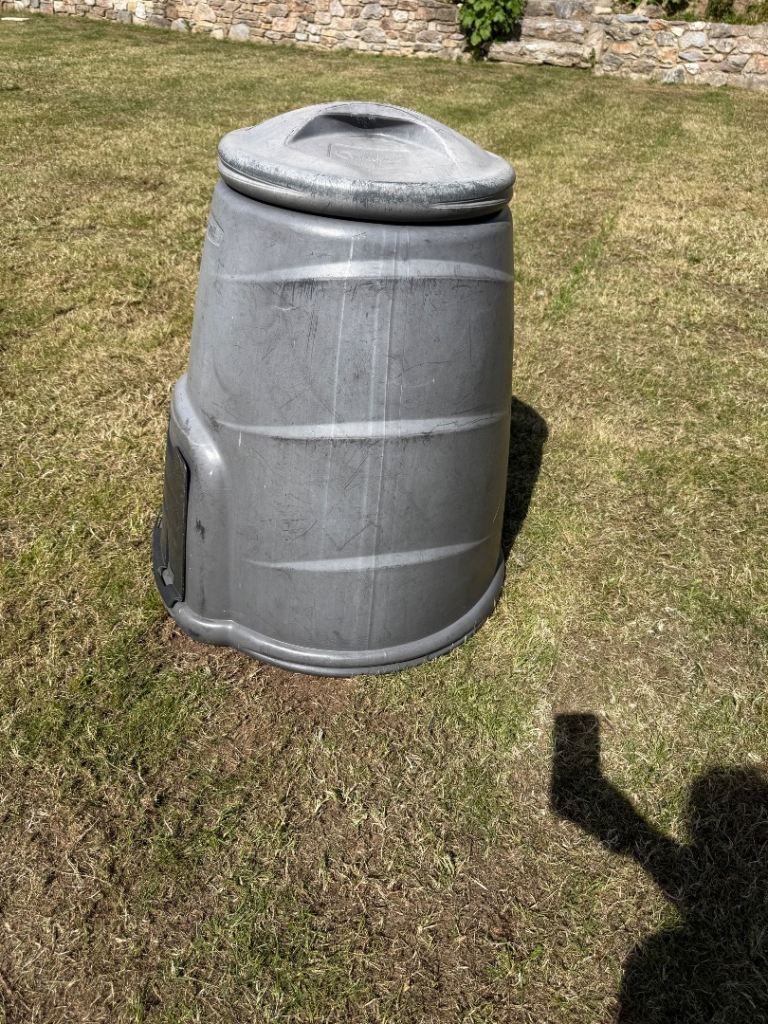 Used black composter bin