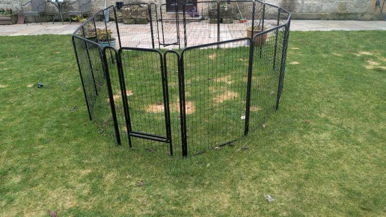 Lightweight Dog Playpen, 16 Panel 100cm Dog Fence Pet Exercise Pen Portable Puppy Play Pen 