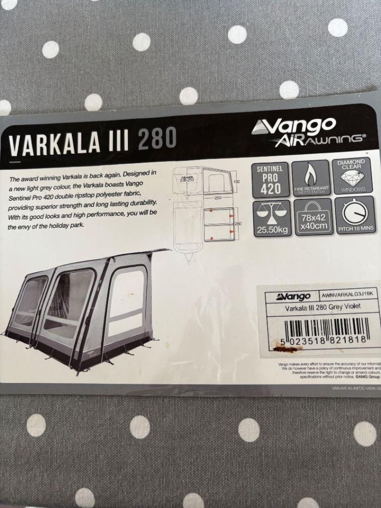 Vango blow up caravan porch awning 