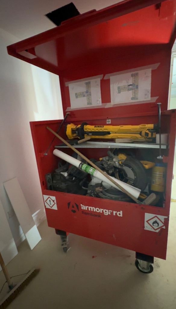 Large Armorgard FlamGuard / FlamBank Tool Chest on Wheels 