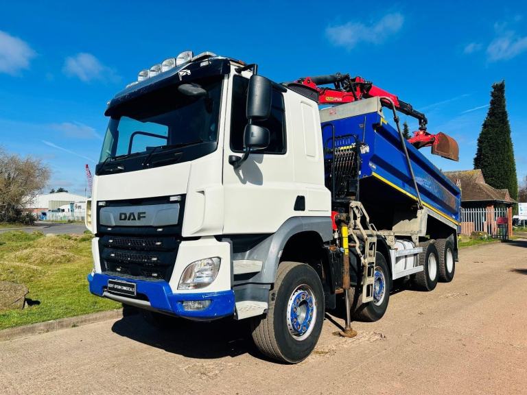 DAF CF 450 2019 8X4 TIPPER GRAB, EPSILON M125 CRANE, SLEEPER CAB