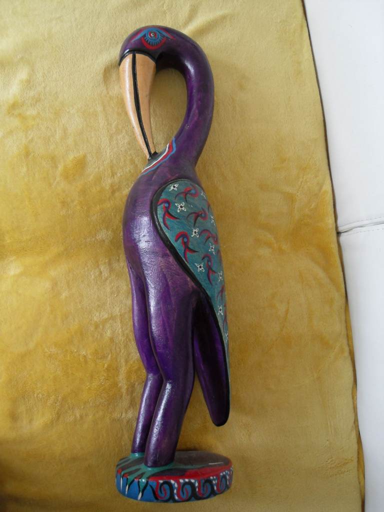 Large Hand Carved Wooden Oak Bird Sculpture - Groovy Tuesday