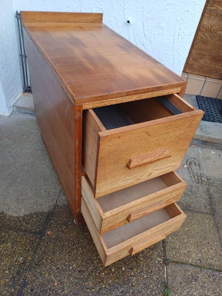 Oak drawers, file cabinet, tool storage 
