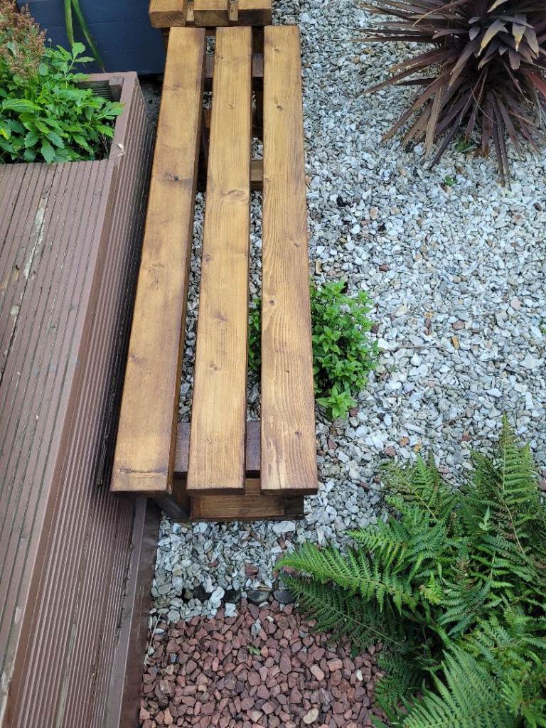 Compact Wooden Garden Bench – Brand New