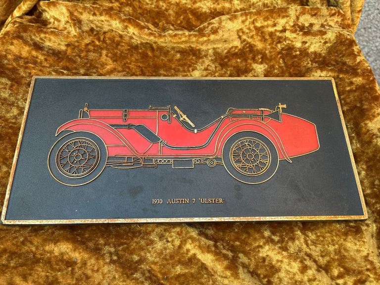 Vintage 1930 Austin 7 Ulster Car Plaque – Good Condition
