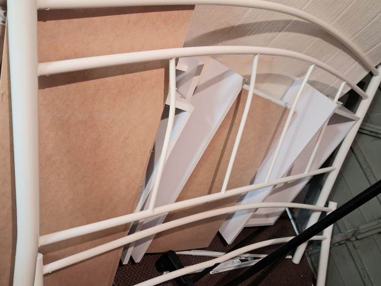 Free White Metal Head Board for Double Bed