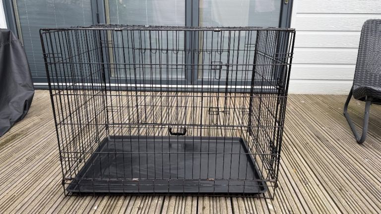 Collapsible Metal Dog Crate - Large 