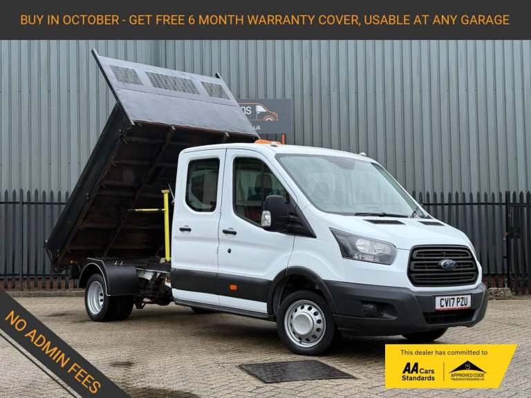 2017 Ford Transit 2.0 350 EcoBlue 1-Way Double Tipper Double Cab 4dr Diesel Manual RWD L3 Eur Tip...
