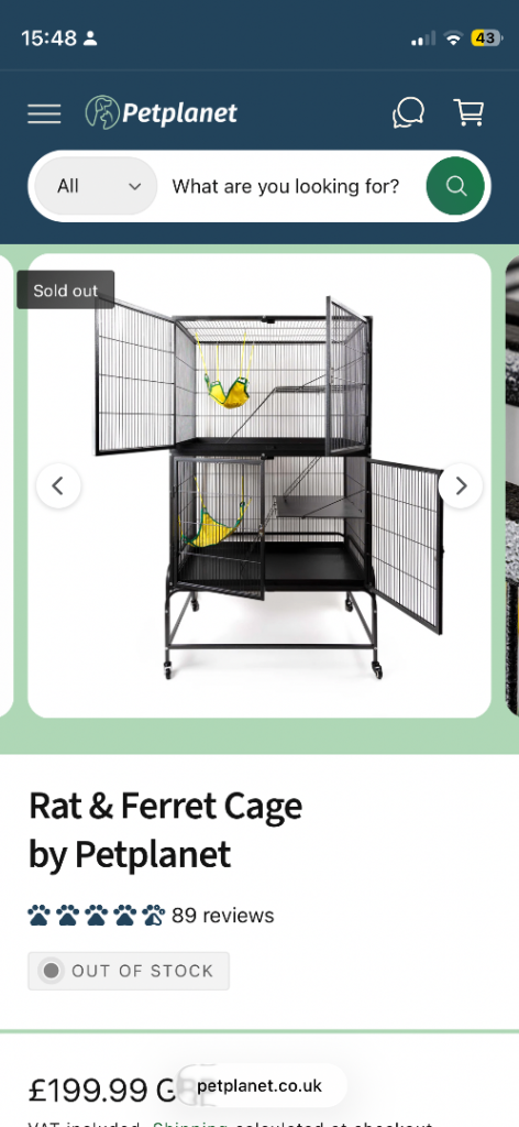 Metal double door pet planet cage