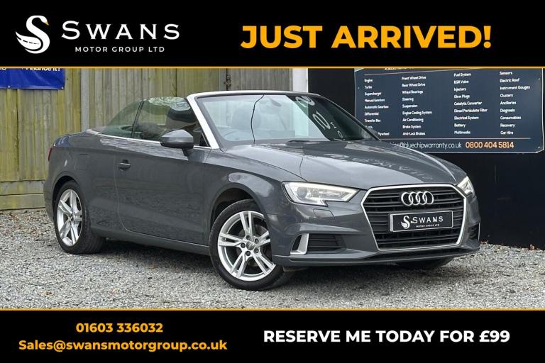AUDI A3 CABRIOLET 1.6 TDI Sport Grey Manual Diesel 2016