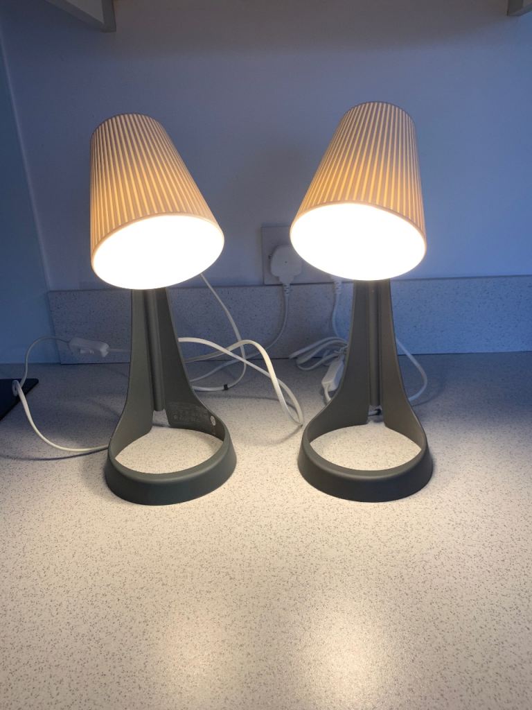 Ikea - 2 x Grey and White Spot Lights 