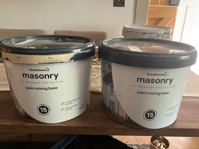 16l Cream Masonry Paint collection: S2 2AB