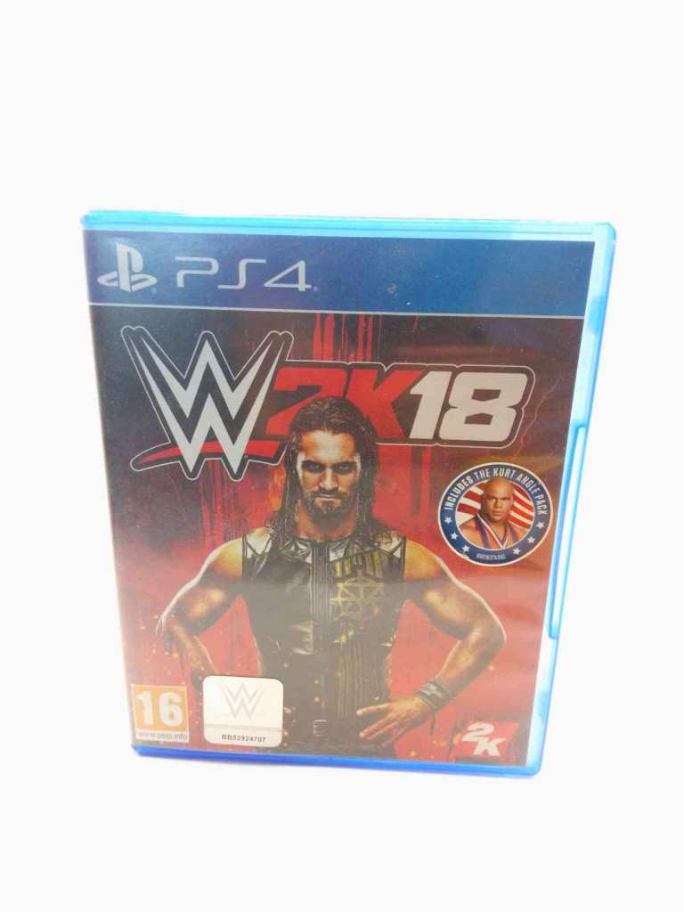 WWE 2K18 (Sony PlayStation 4, PS4) Excellent Condition - Includes Kurt Angle Pack