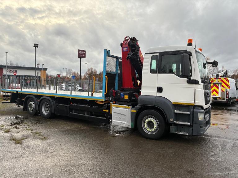 MAN/ ERF TGS 320 6X2 DRAWBAR SPEC FLAT HMF 3220 32T RADIO REMOTE CRANE 