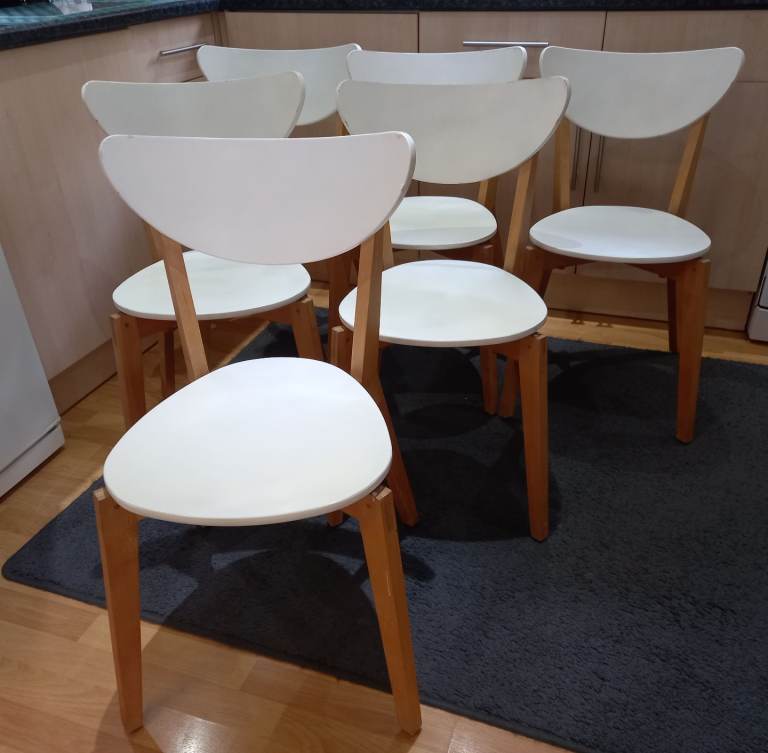image for 6 Dining Room chairs.  Ikea Nordmyra 