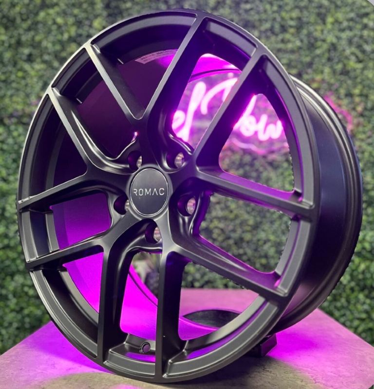 19” 5x108 Alloys New Black Romac Diablo Wheels Jaecoo Jaguar Volvo Ford