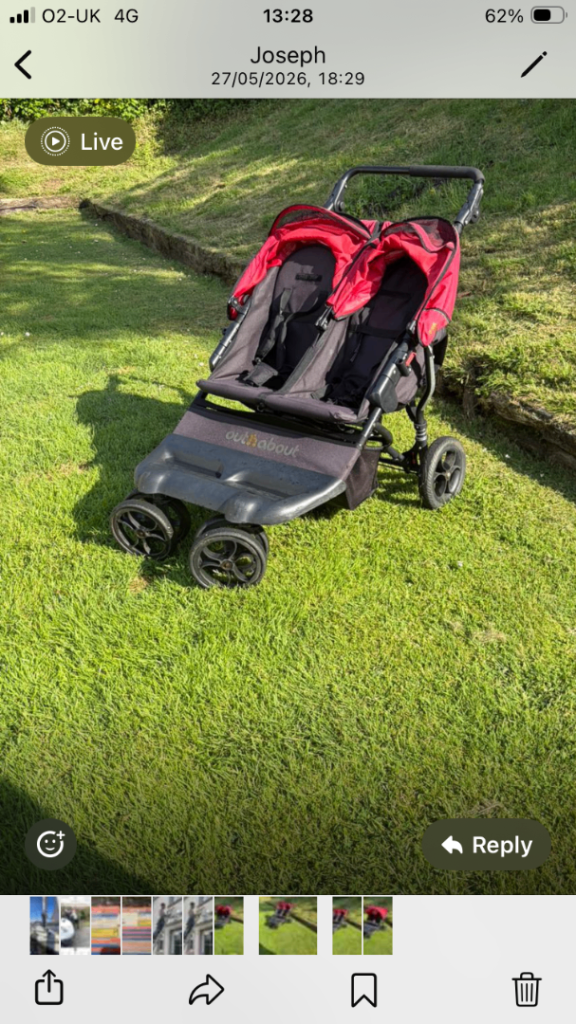 Out and about Double buggy