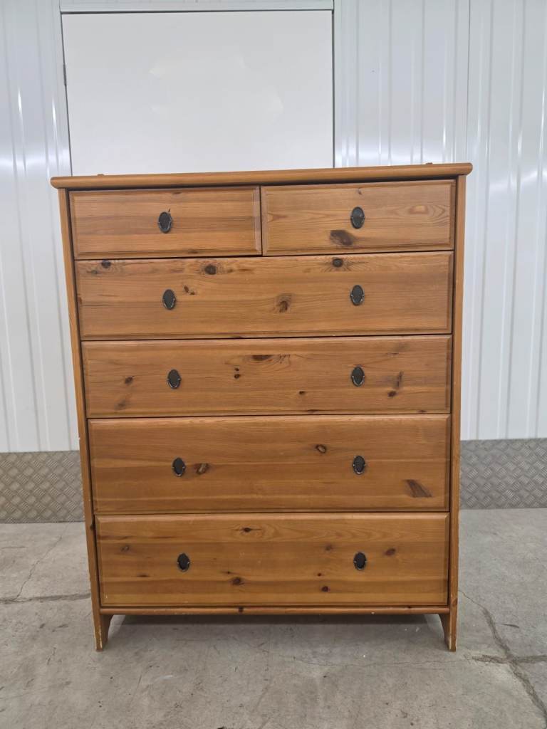 IKEA Pine Chest of 6 Drawers – Good Condition