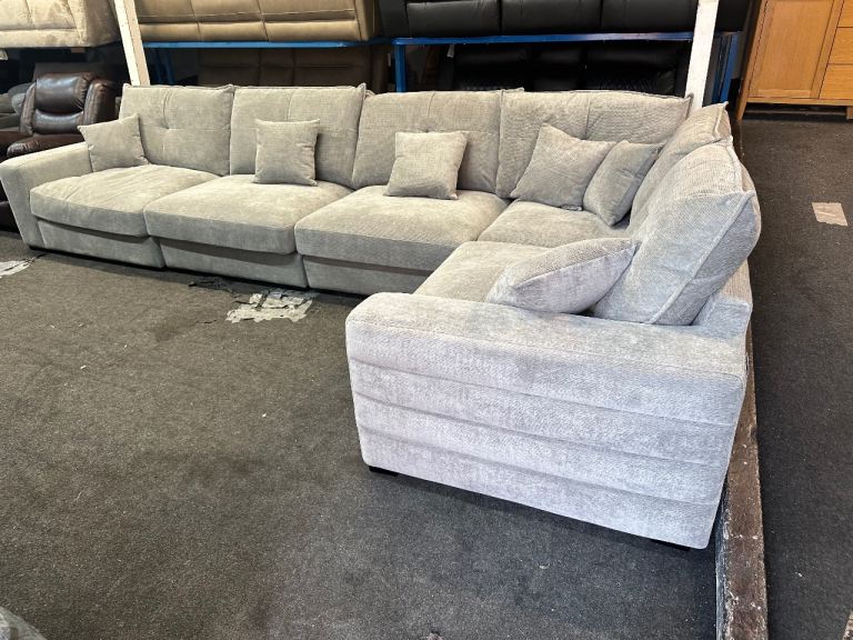 NEW EX DISPLAY SOFOLOGY LARAGE MODULAR FABRIC CONER SOFA (LEFT OR RIGHT) UPTO 65% OFF RRP