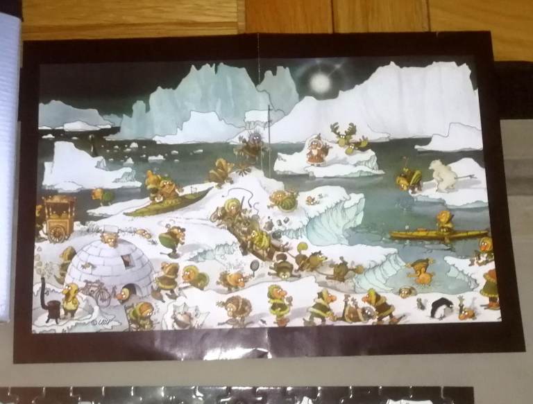 Heye Jigsaw Puzzle Loup Eskimo Party 500 Pieces Complete With Poster & Box 1974