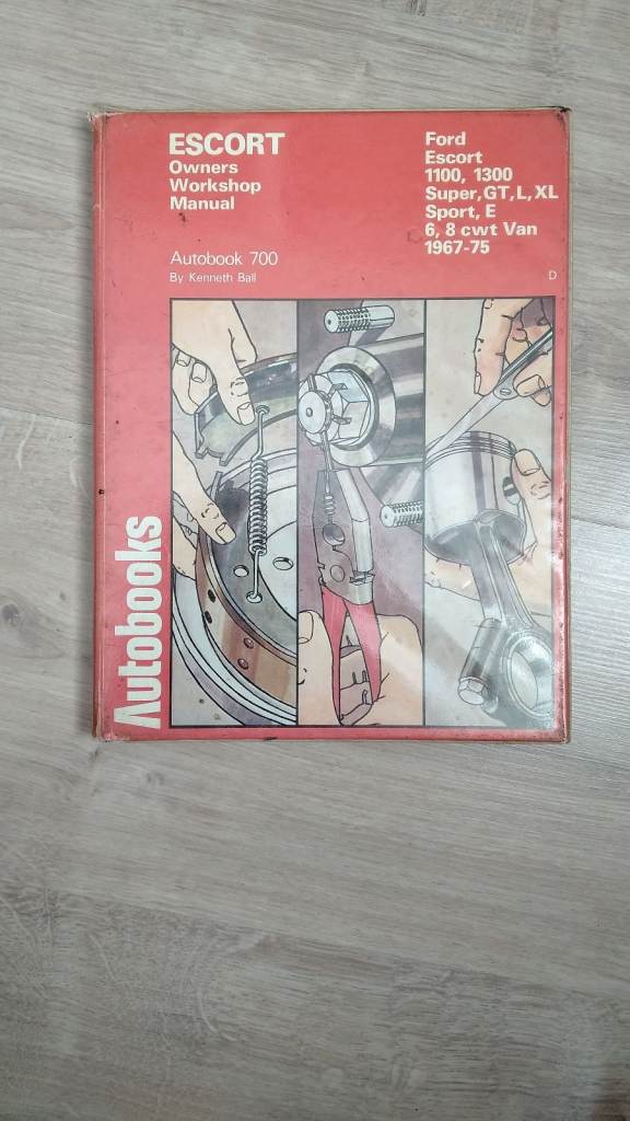 Autobooks workshop manual for Mk1 Ford Escort