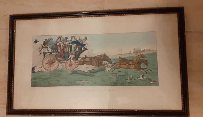 2 hand coloured lithographs 