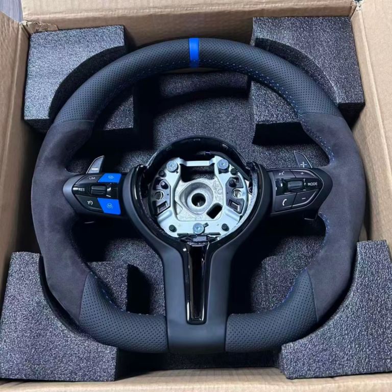 BMW M Performance Style Steering Wheel — Alcantara Grip, M1/M2 Buttons, Paddle Shifters