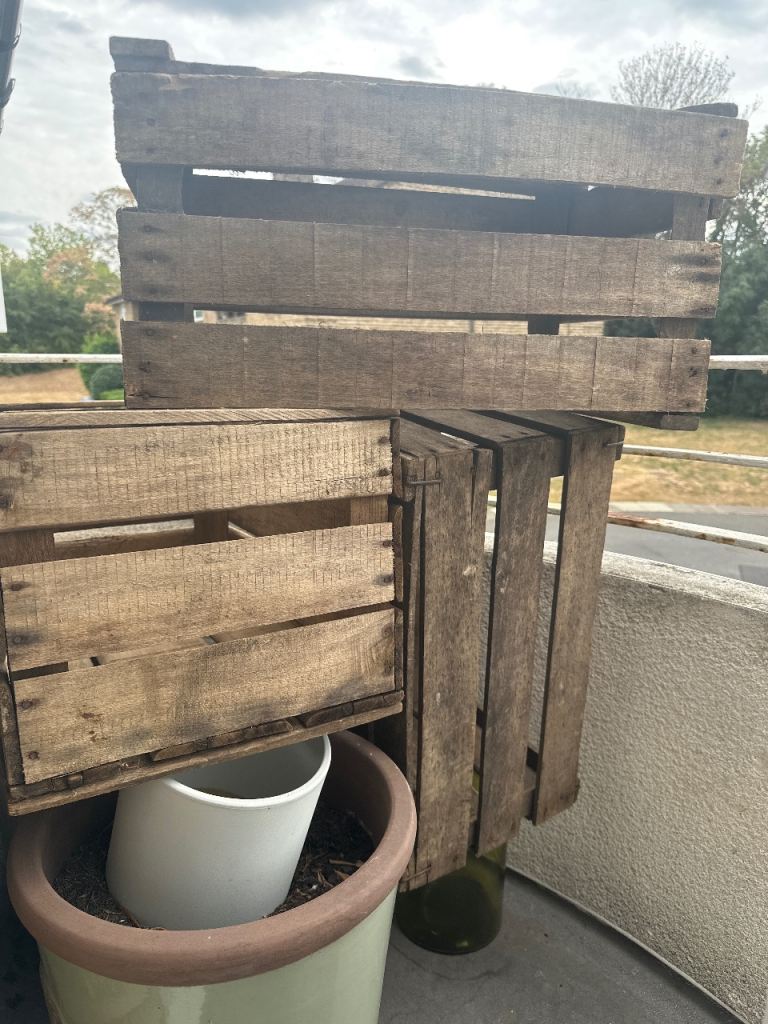 Rustic Wooden Crates for Storage or Garden Display