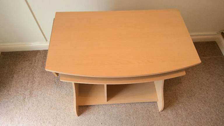 small pine effect computer desk